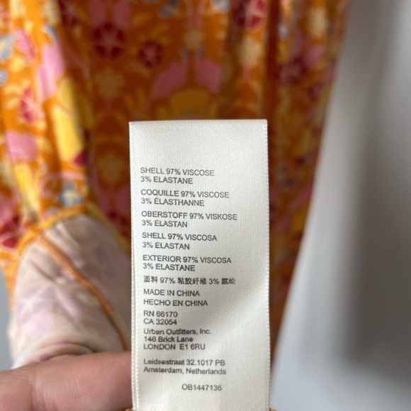 Free People Sasha Sweetheart Neckline Printed Mini Dress S - Picture 9 of 13